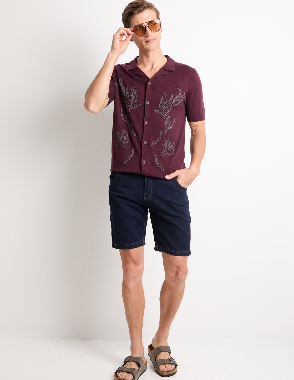 Camisa casual de algodón manga corta para hombre 3