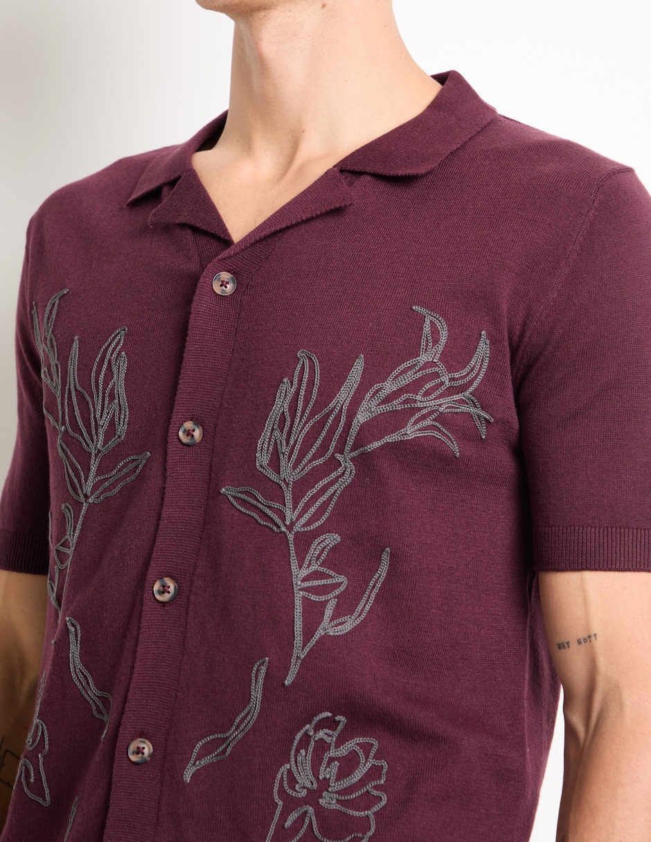 Camisa casual de algodón manga corta para hombre 4