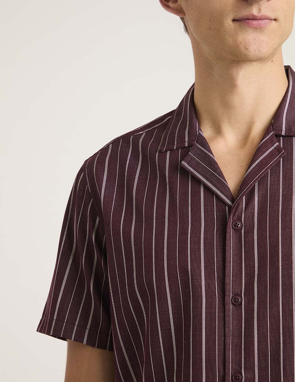 Camisa casual manga corta para hombre 4