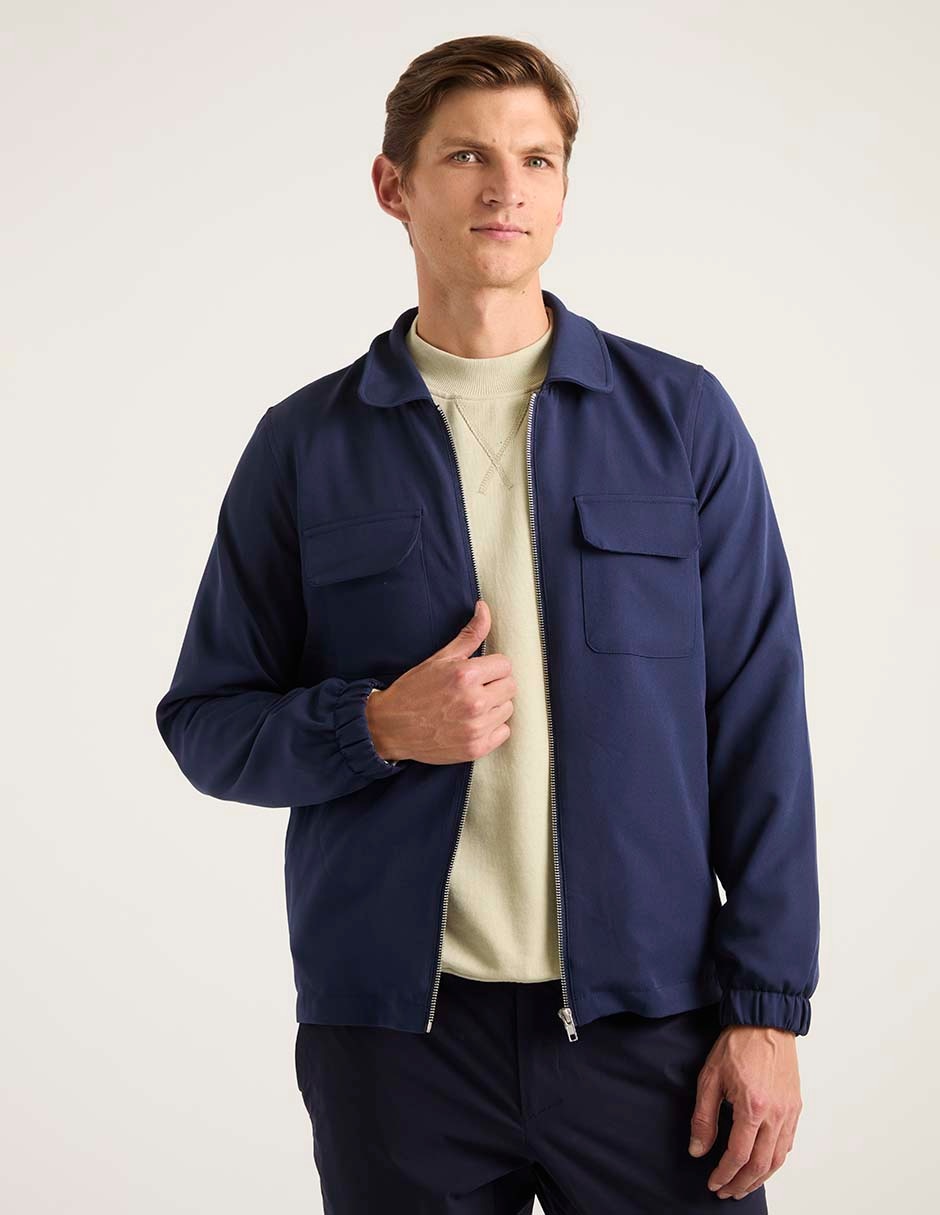 Chamarra bomber con bolsillos para hombre Chamarra bomber con bolsillos para hombre