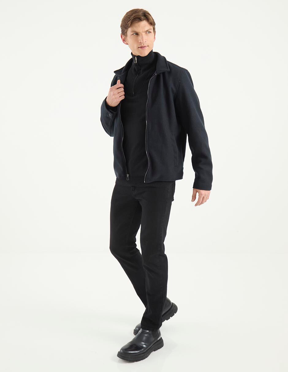 Chamarra casual con bolsillos para hombre
