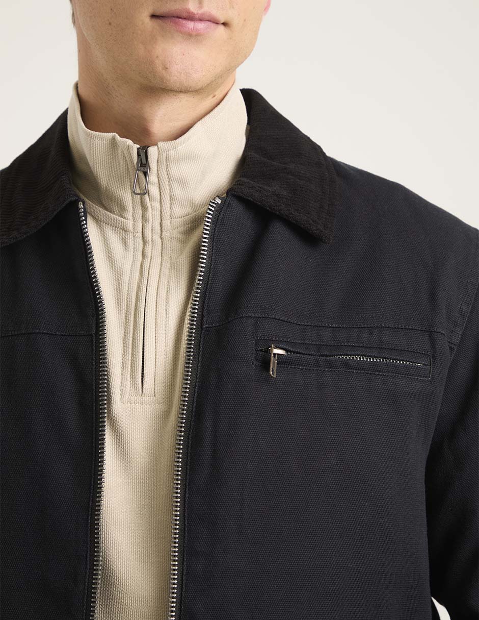 Chamarra casual con bolsillos para hombre 4