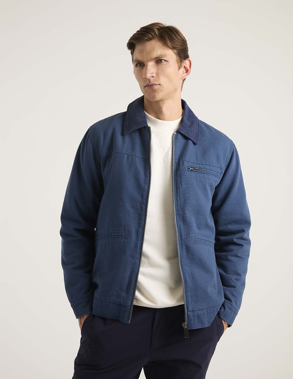 Chamarra casual con bolsillos para hombre