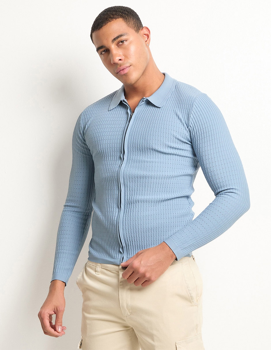 Suéter cuello camisero para hombre Suéter cuello camisero para hombre