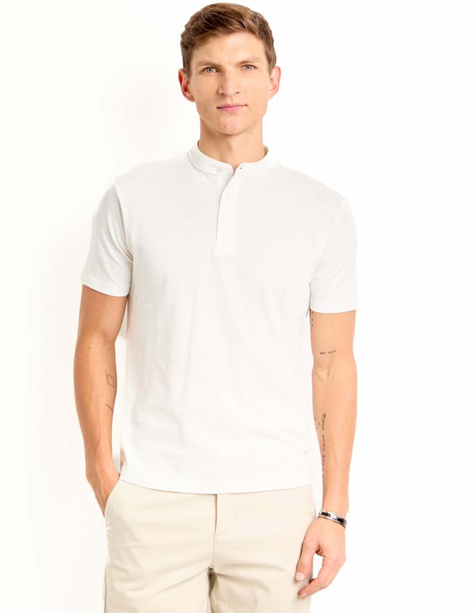 Playera cuello mao para hombre Playera cuello mao para hombre