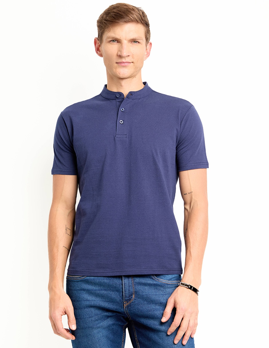 Playera cuello mao para hombre Playera cuello mao para hombre