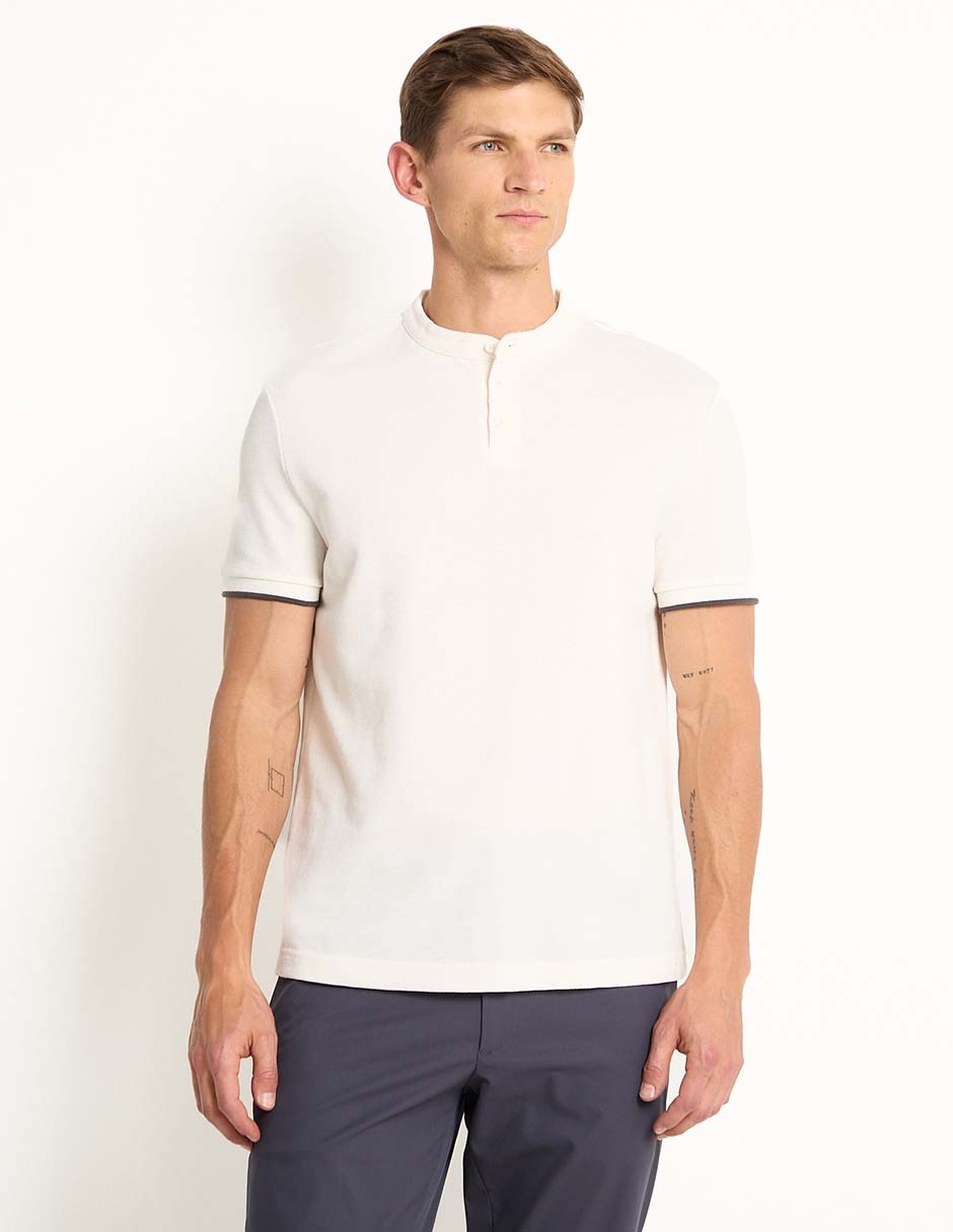 Playera cuello henley para hombre Playera cuello henley para hombre