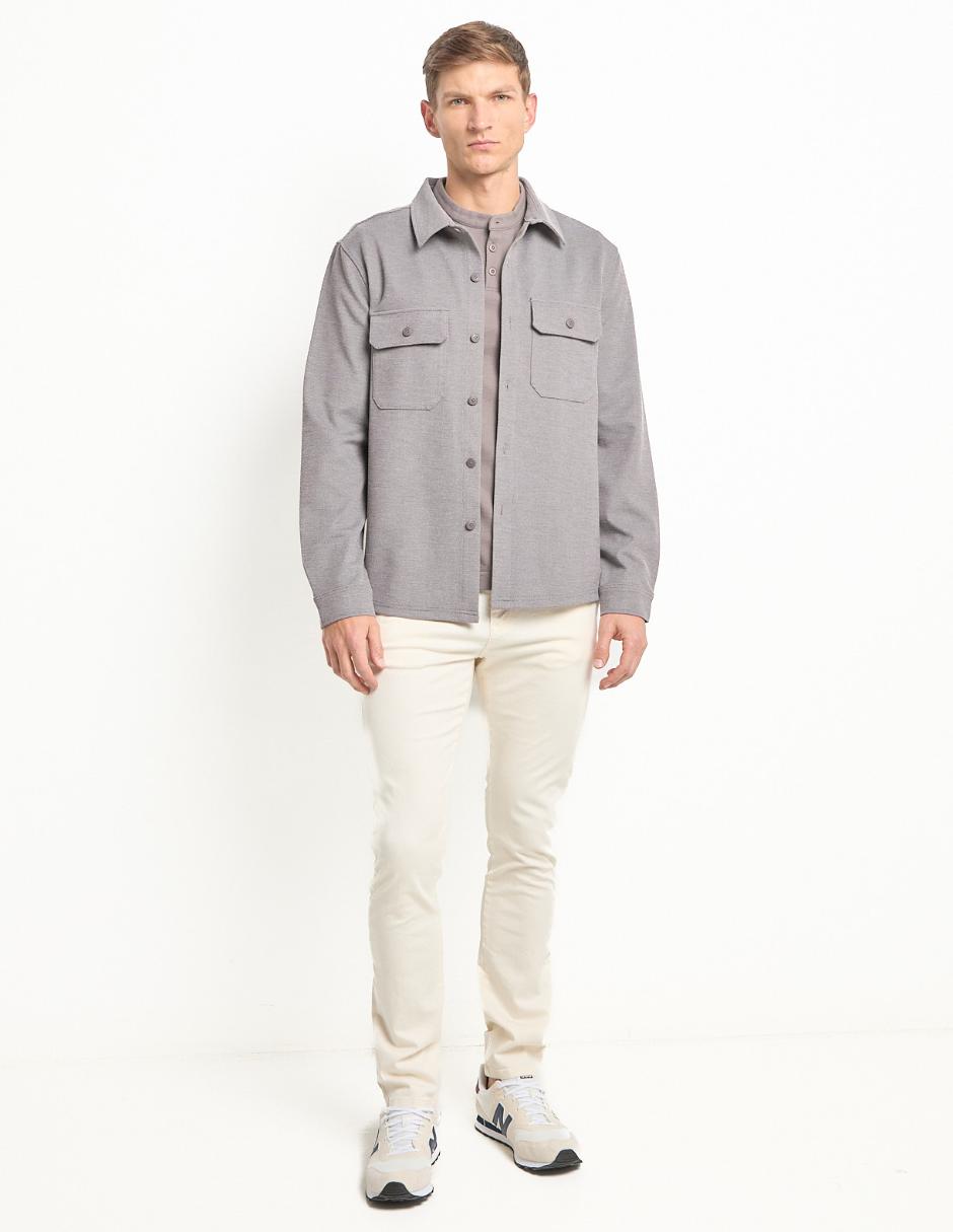 Playera cuello henley para hombre 3