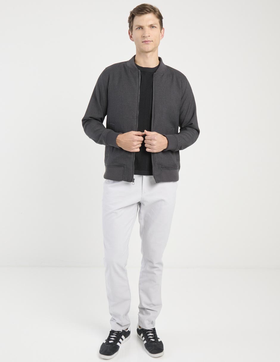 Chamarra tipo bomber con bolsillos para hombre 3