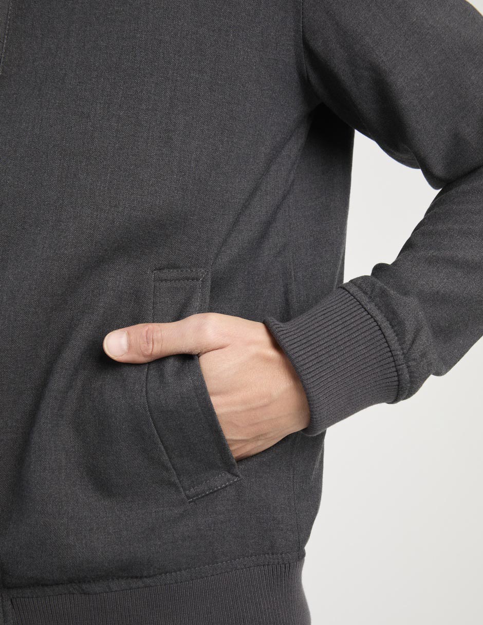 Chamarra tipo bomber con bolsillos para hombre 4