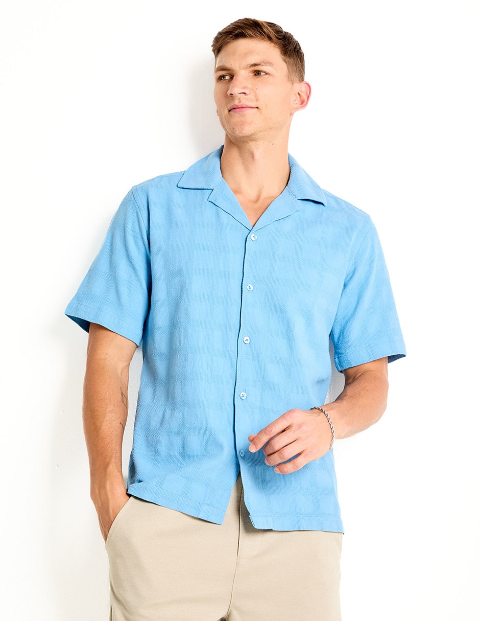 Camisa casual manga corta para hombre