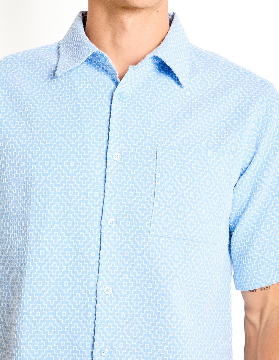 Camisa casual manga corta para hombre 4