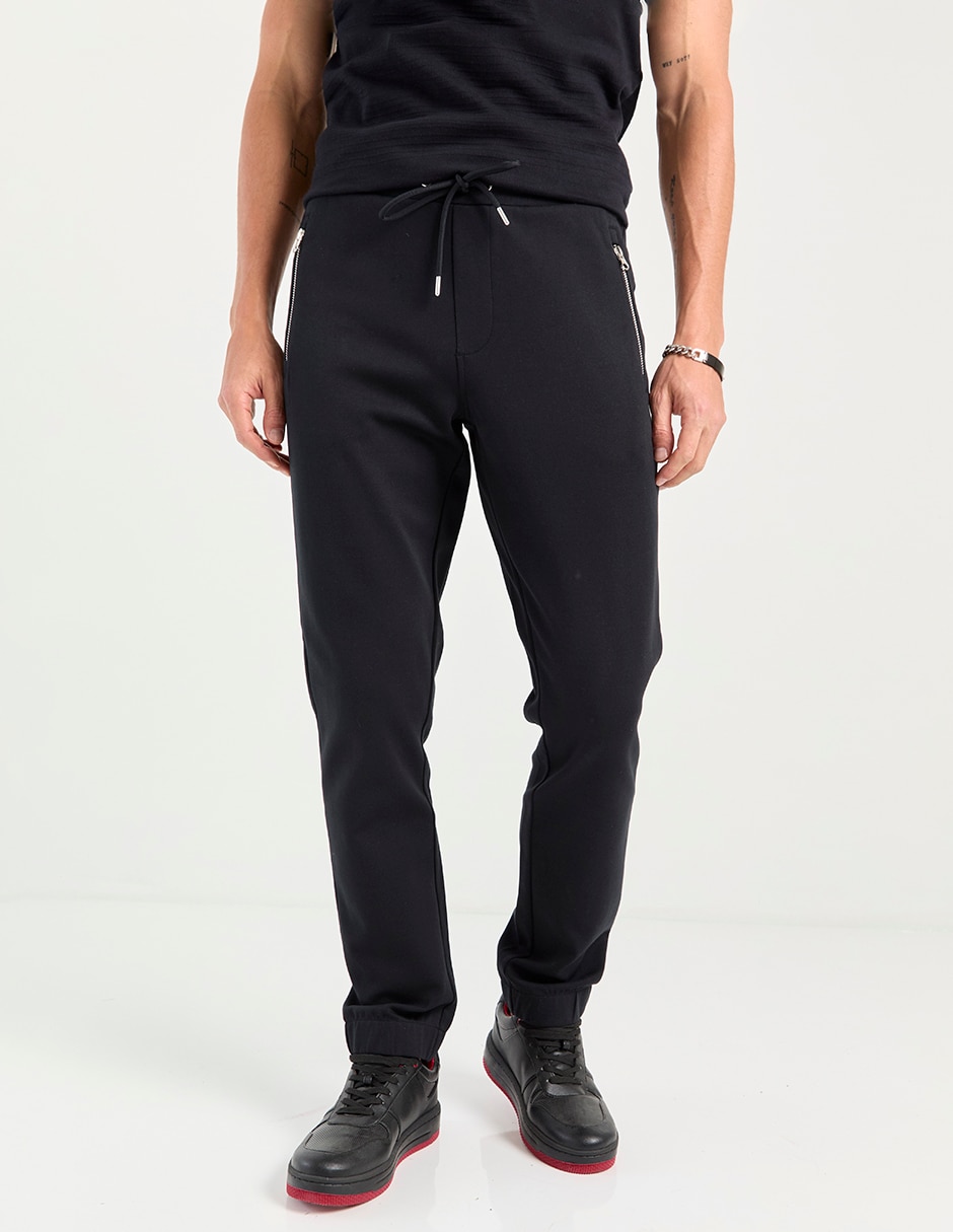 Pantalón casual slim Contempo de algodón para hombre Suburbia