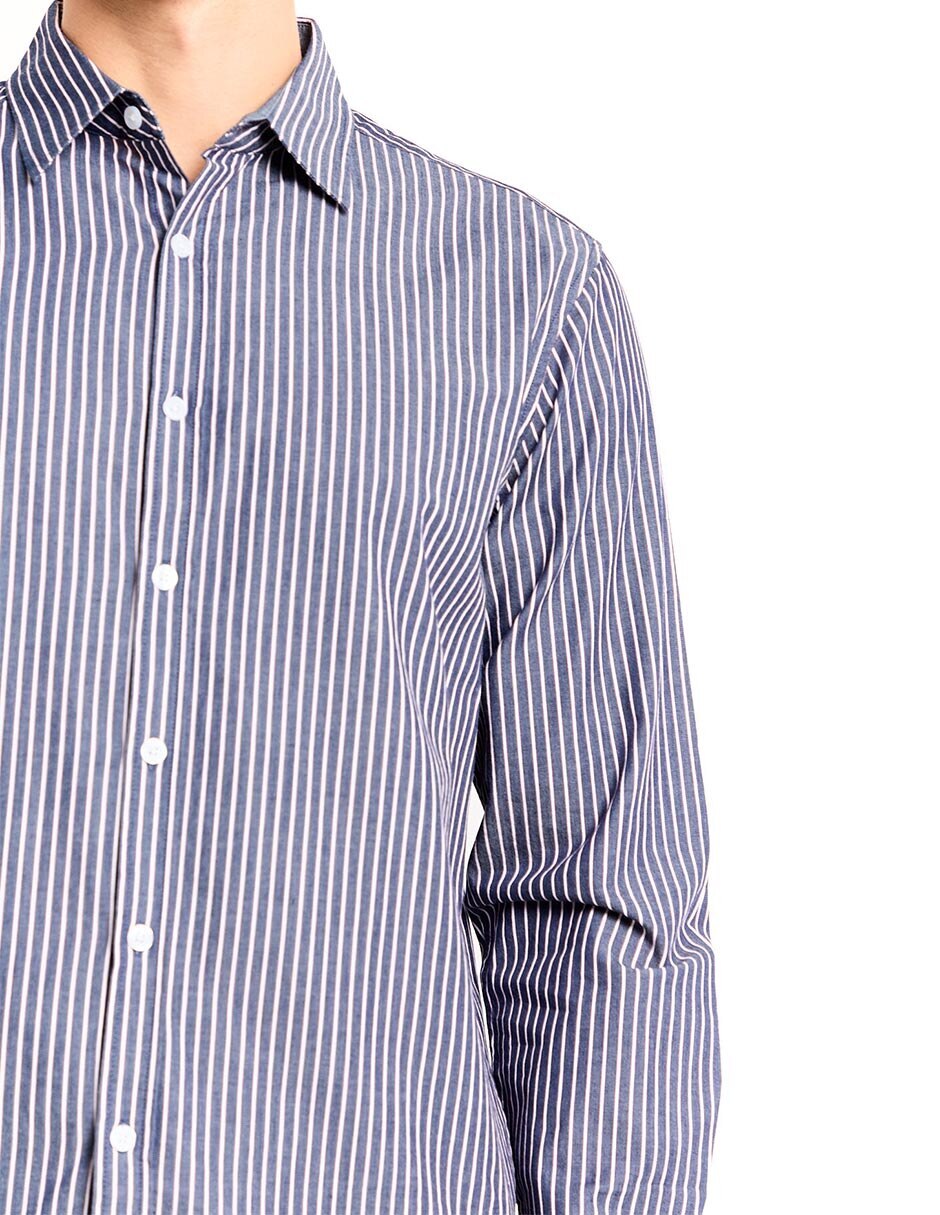 Camisa casual de algodón manga larga para hombre 4