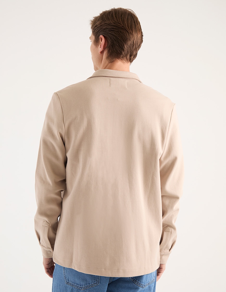 Sobrecamisa casual manga larga para hombre 2