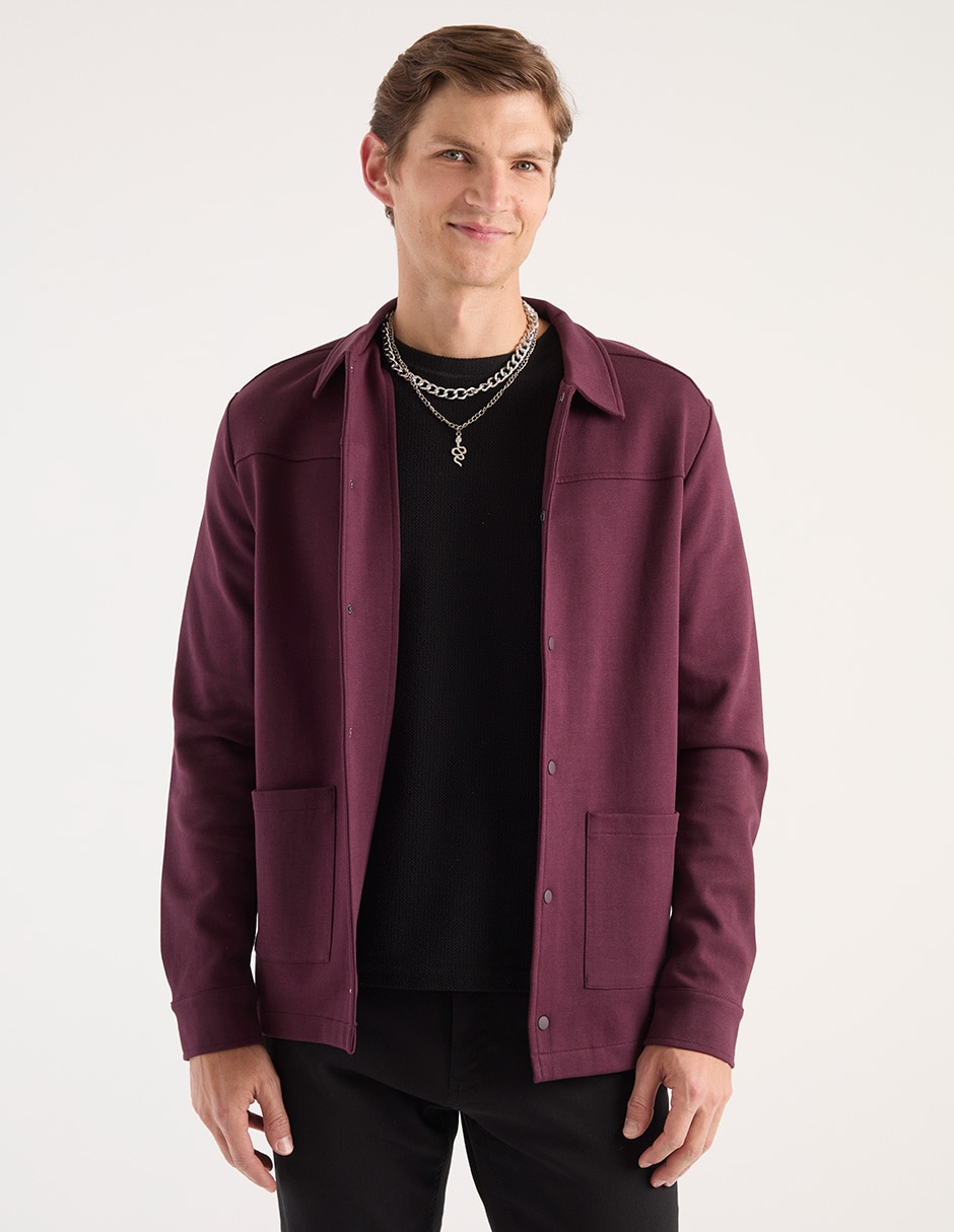 Sobrecamisa casual manga larga para hombre Sobrecamisa casual manga larga para hombre