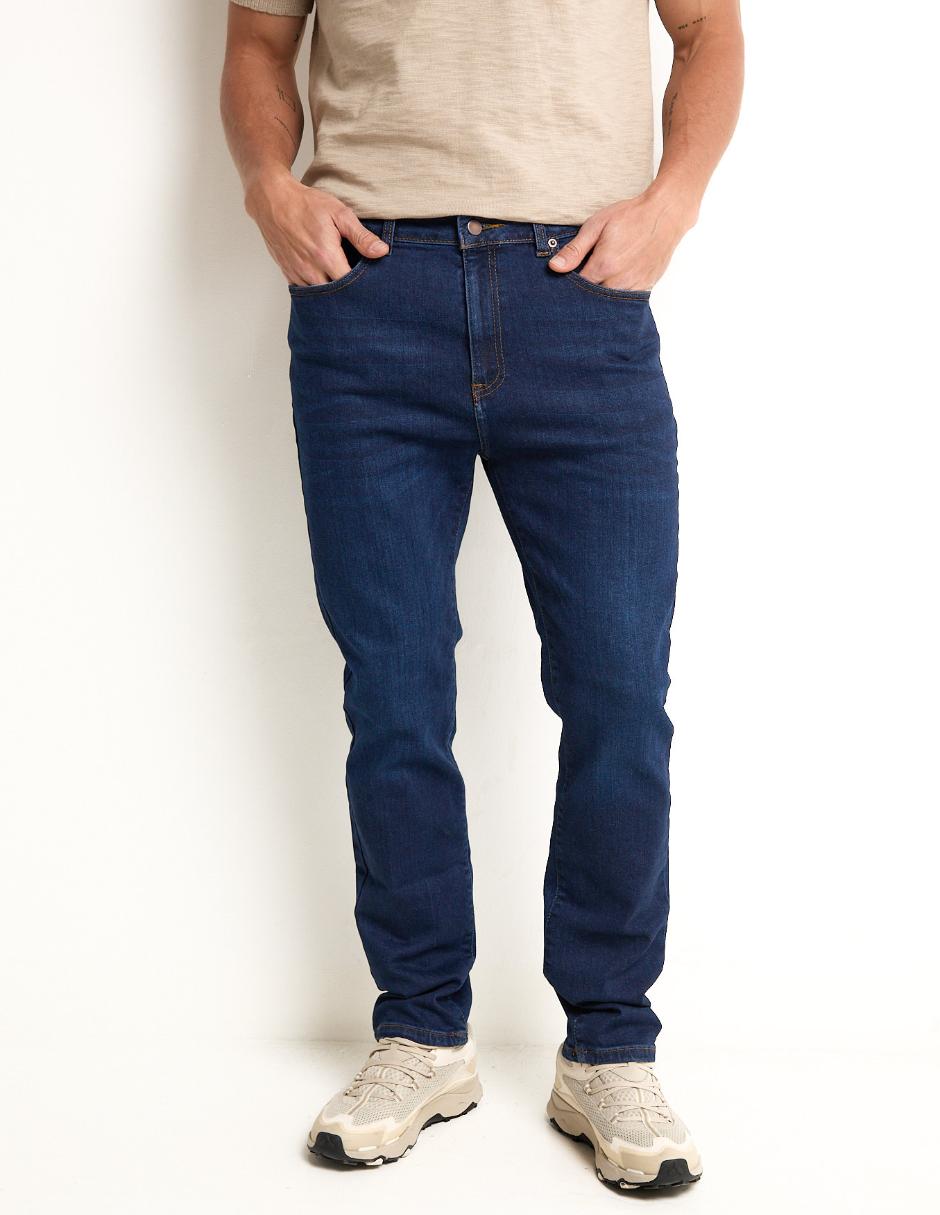 Jeans straight deslavado para hombre