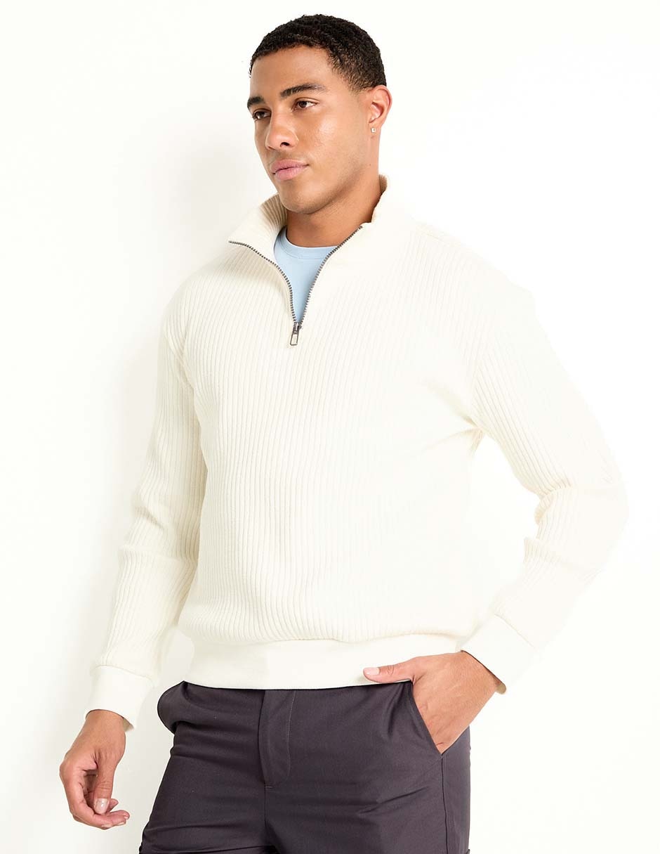 Suéter Contempo cuello con cierre para hombre Suburbia