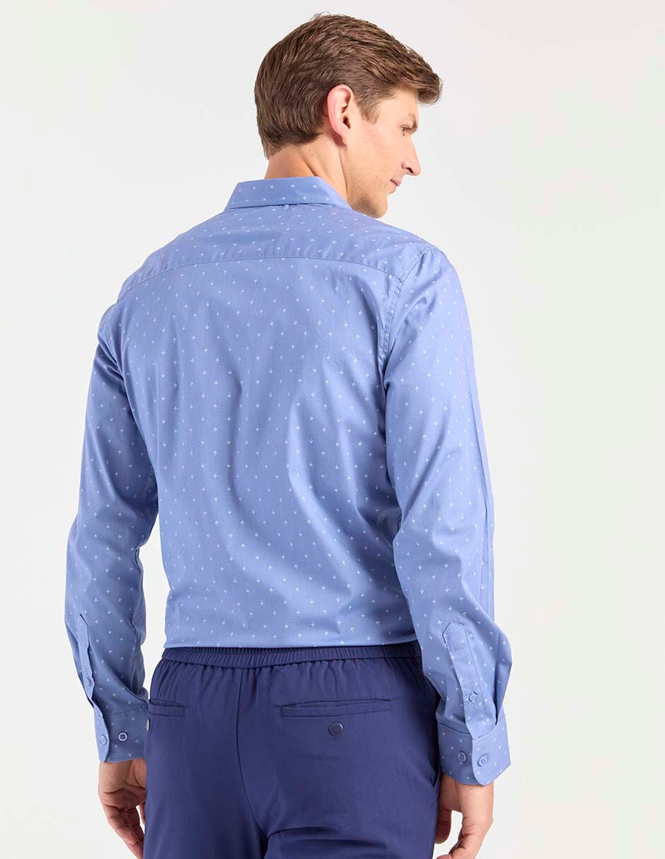 CAMISA COH25134-11 CONT, M, AZUL ACERO