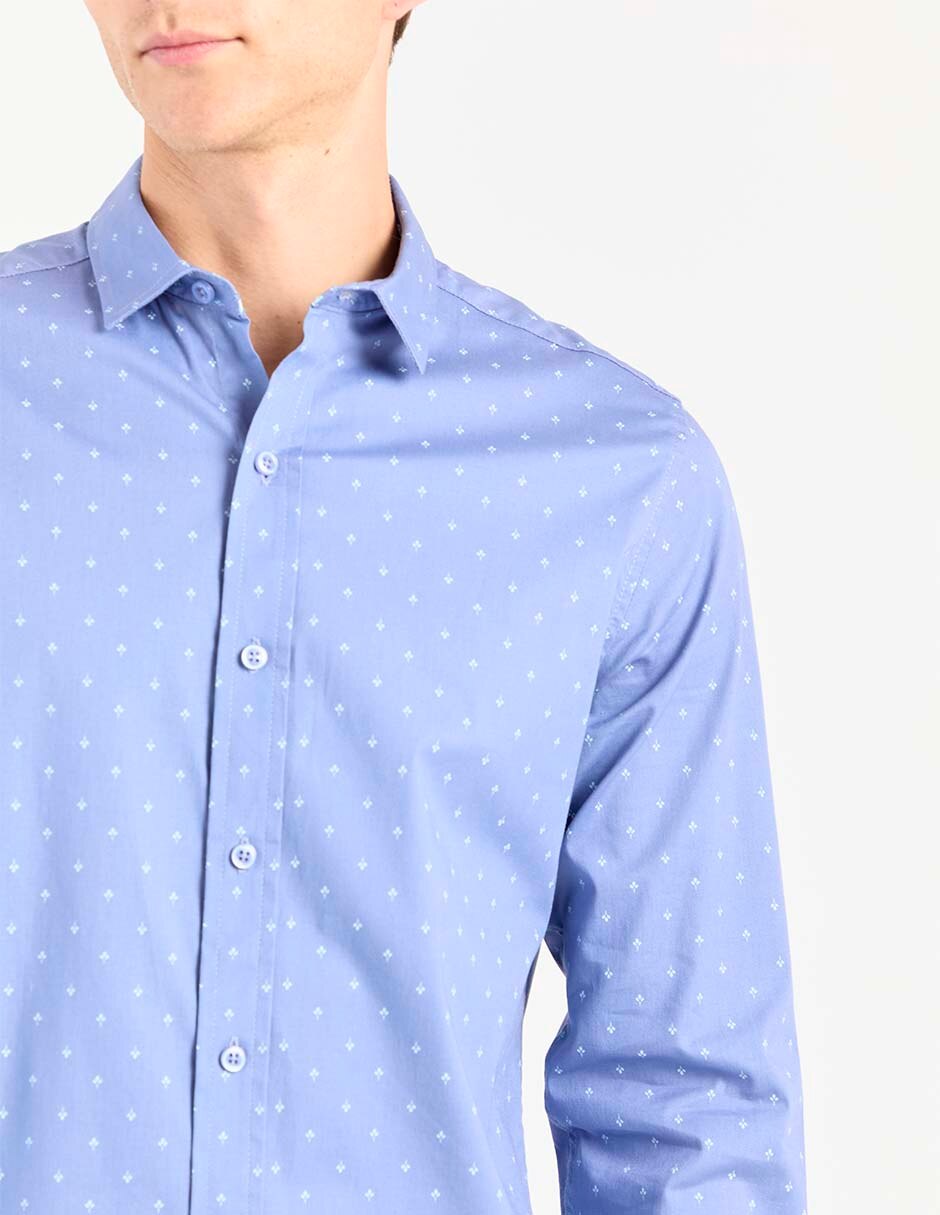 CAMISA COH25134-11 CONT, M, AZUL ACERO