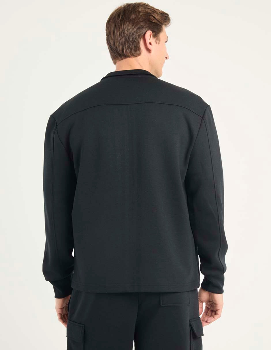 SUDADERA COH25907-12SET CONT, M, NEGRO