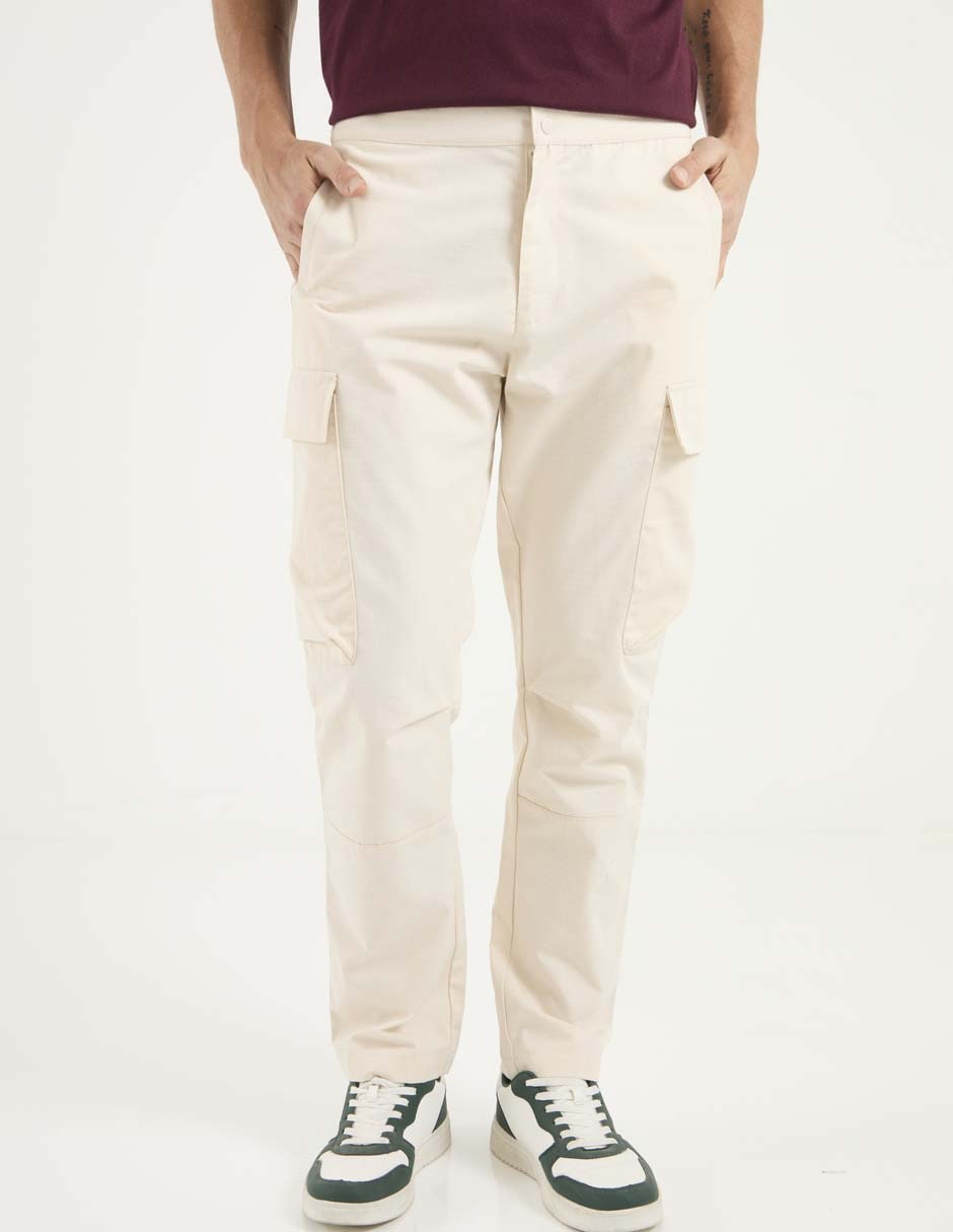 Pantalón cargo recto de algodón para hombre Pantalón cargo recto de algodón para hombre