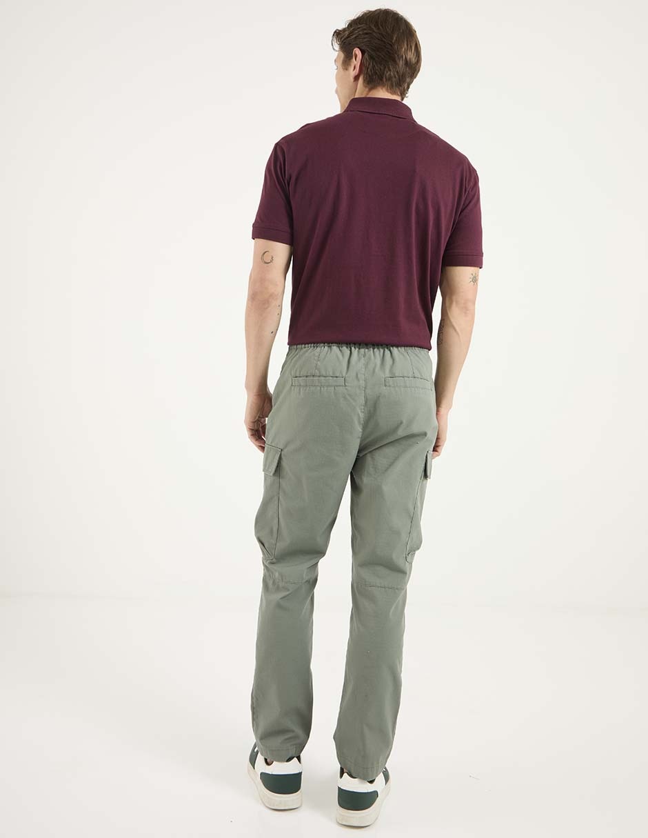Pantalón cargo recto de algodón para hombre 2