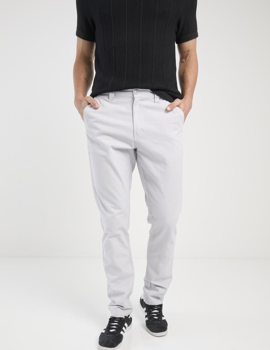 Pantalón chino slim de algodón para hombre