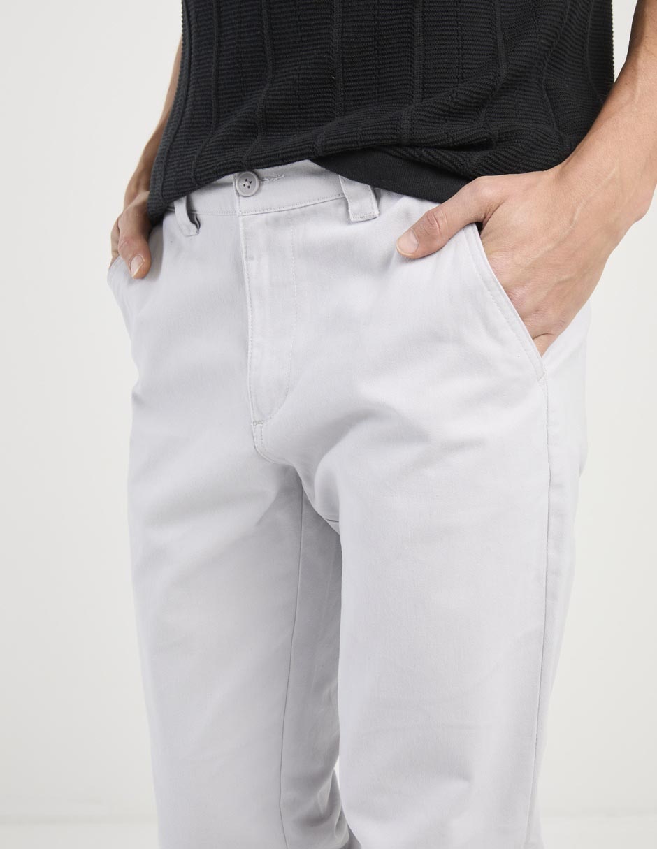 PANTALON CHINO CONTEMP, 32, GRIS CLARO