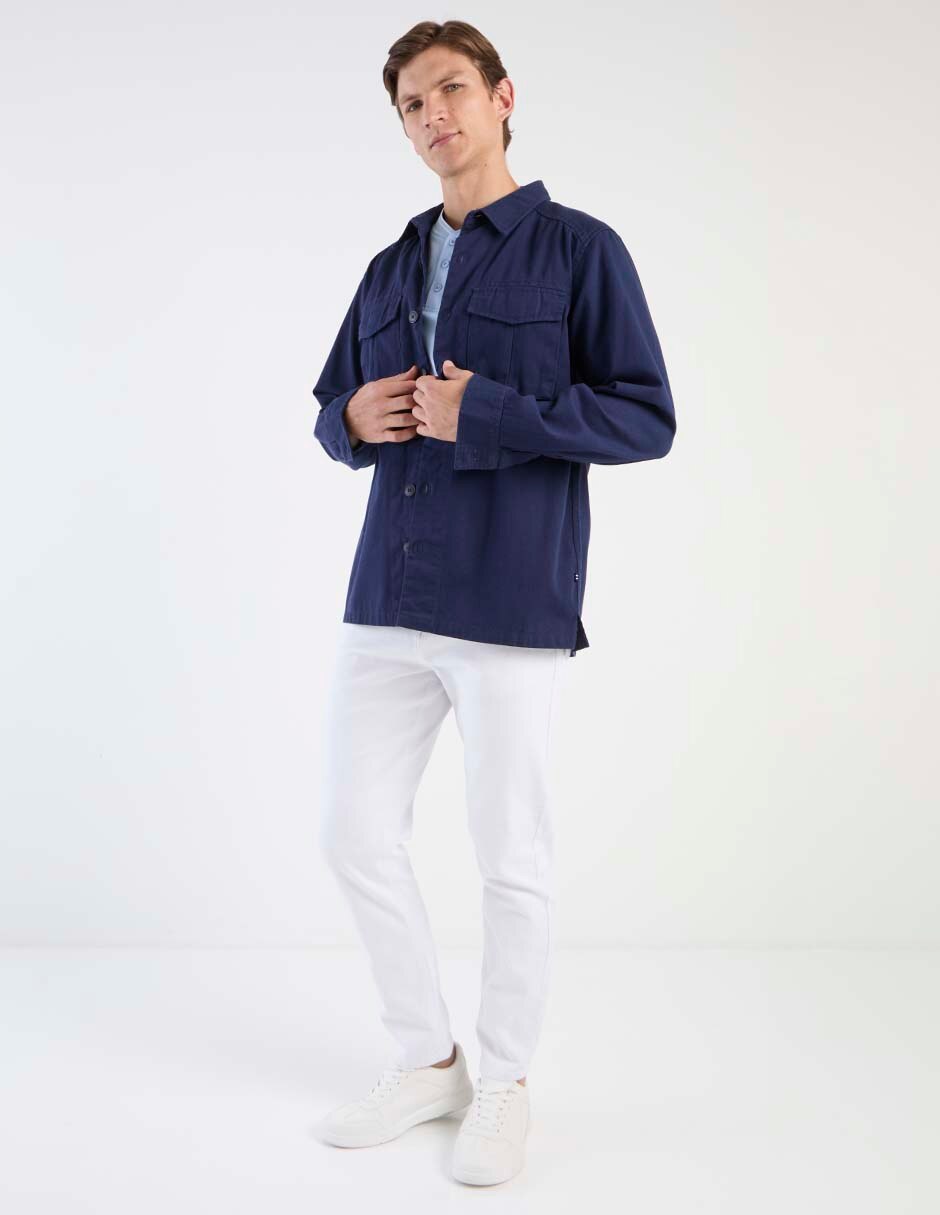 Jeans slim lavado claro para hombre 3