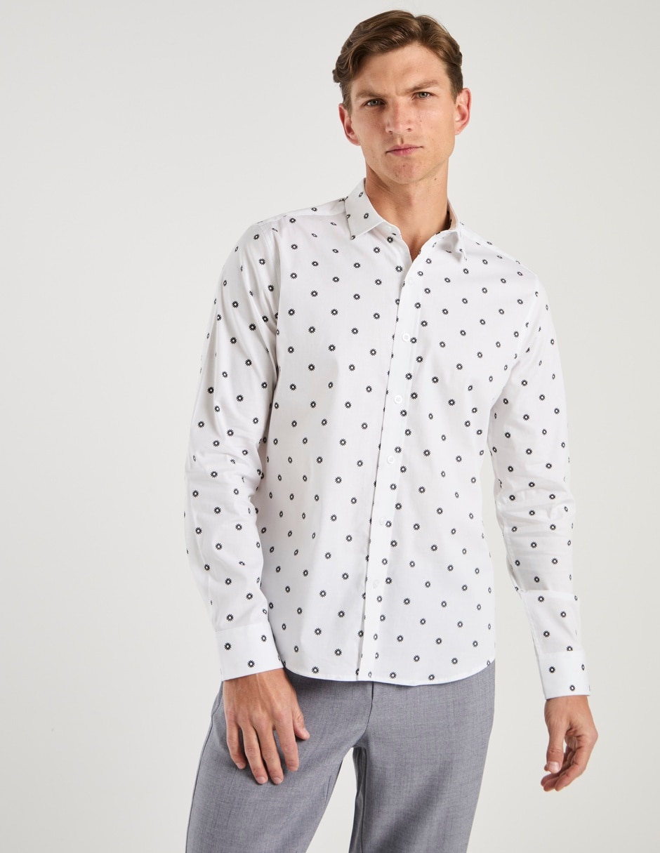 Camisa casual de algodón manga larga para hombre Camisa casual de algodón manga larga para hombre