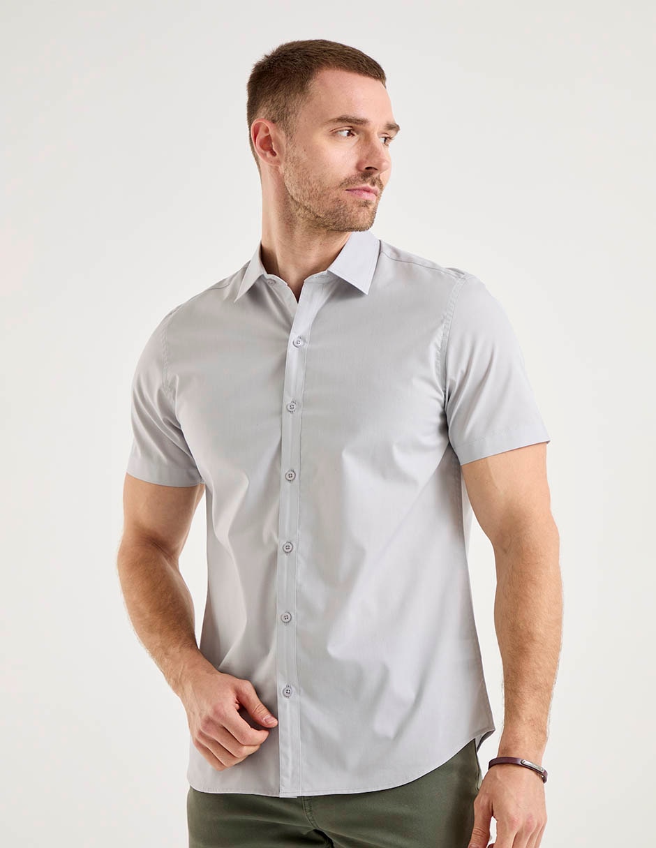 Camisa casual manga corta para hombre