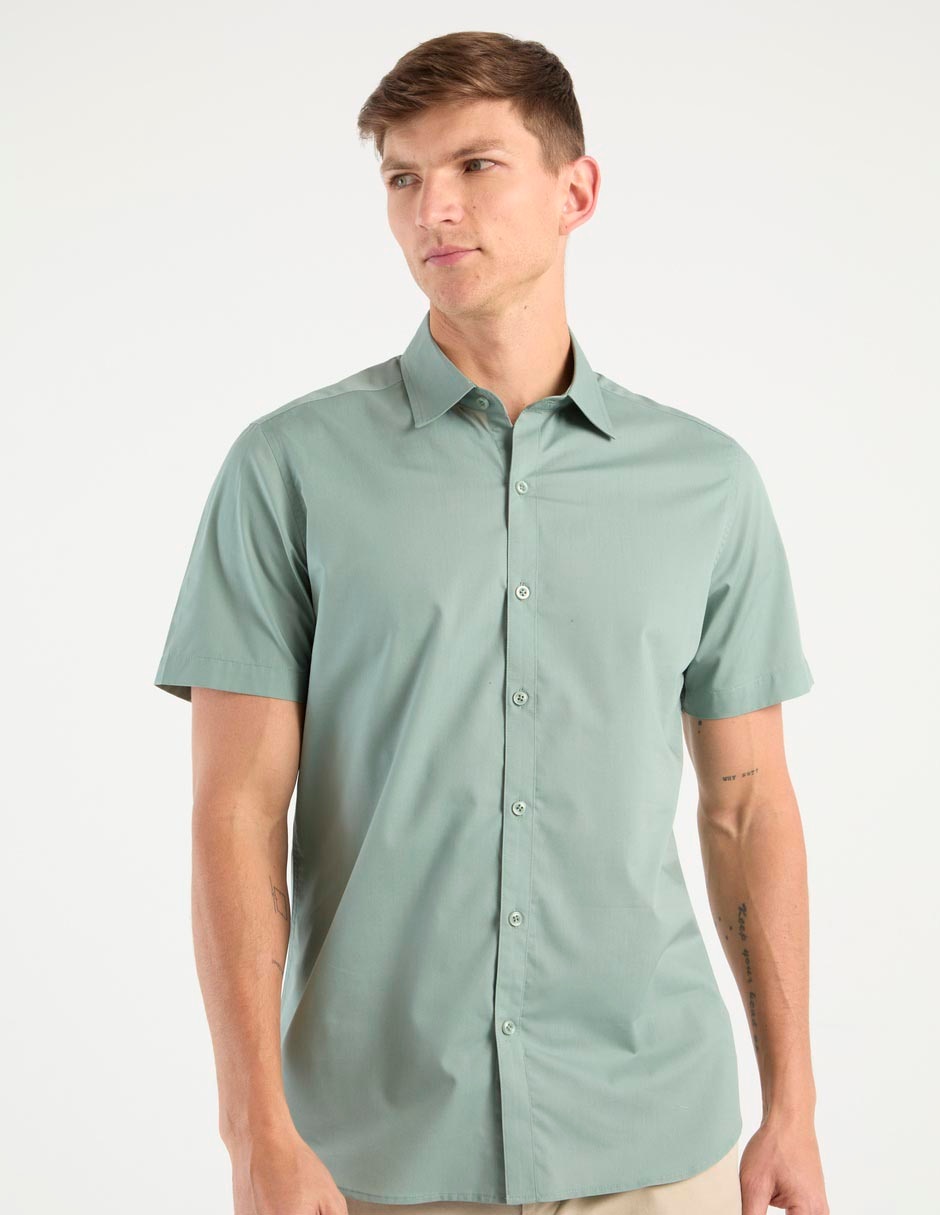 Camisa casual manga corta para hombre