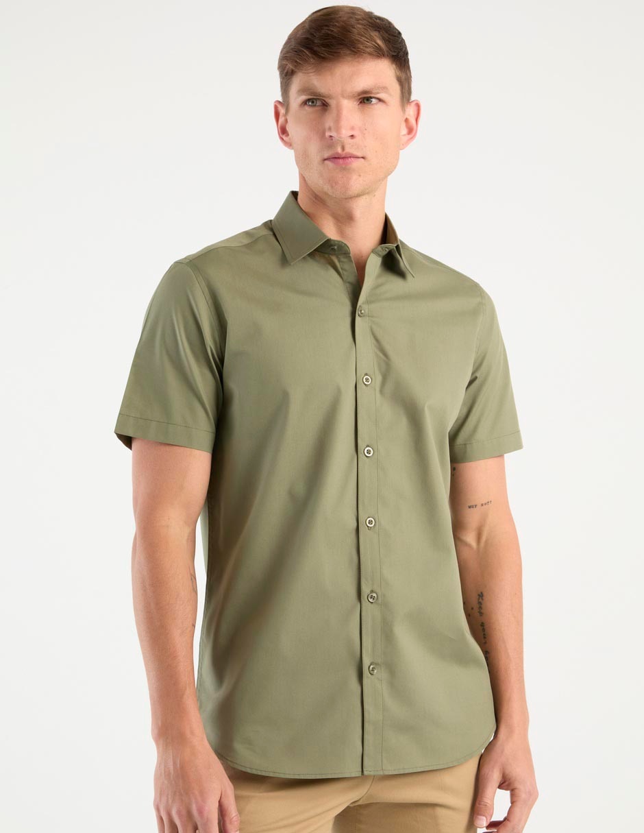 Camisa casual manga corta para hombre