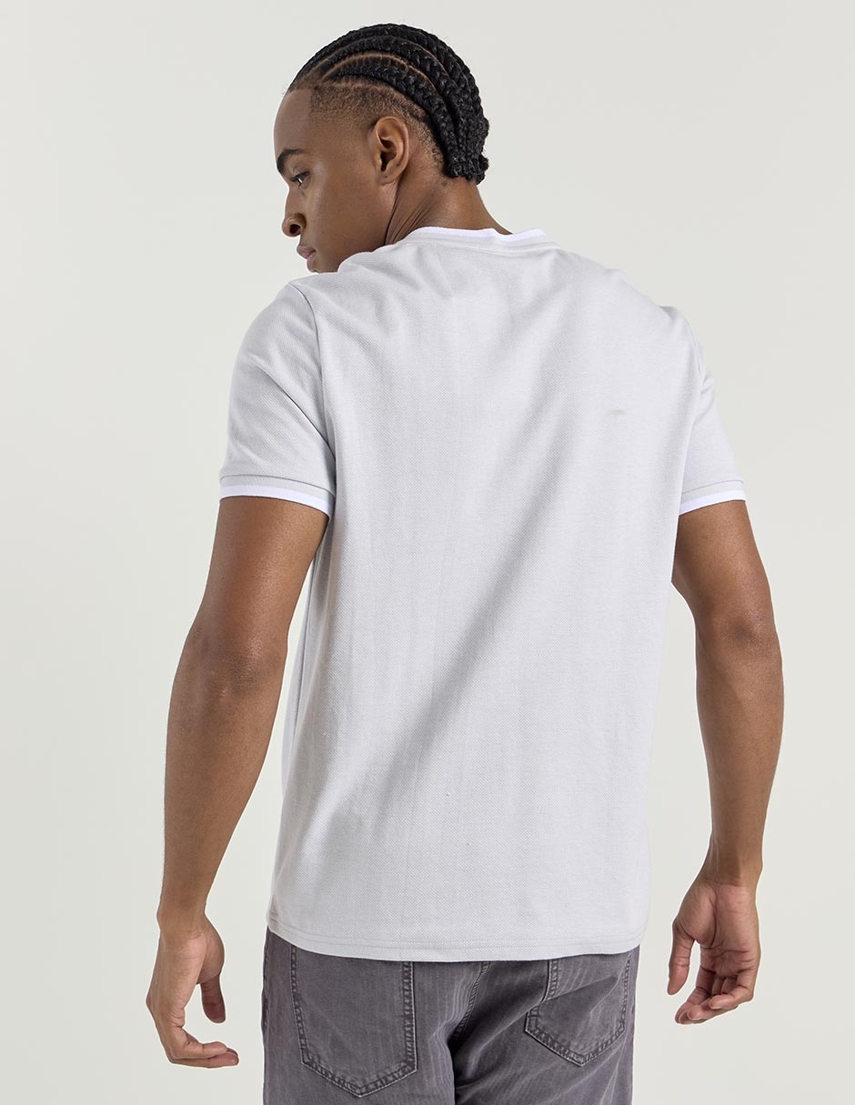 Playera cuello henley para hombre 2