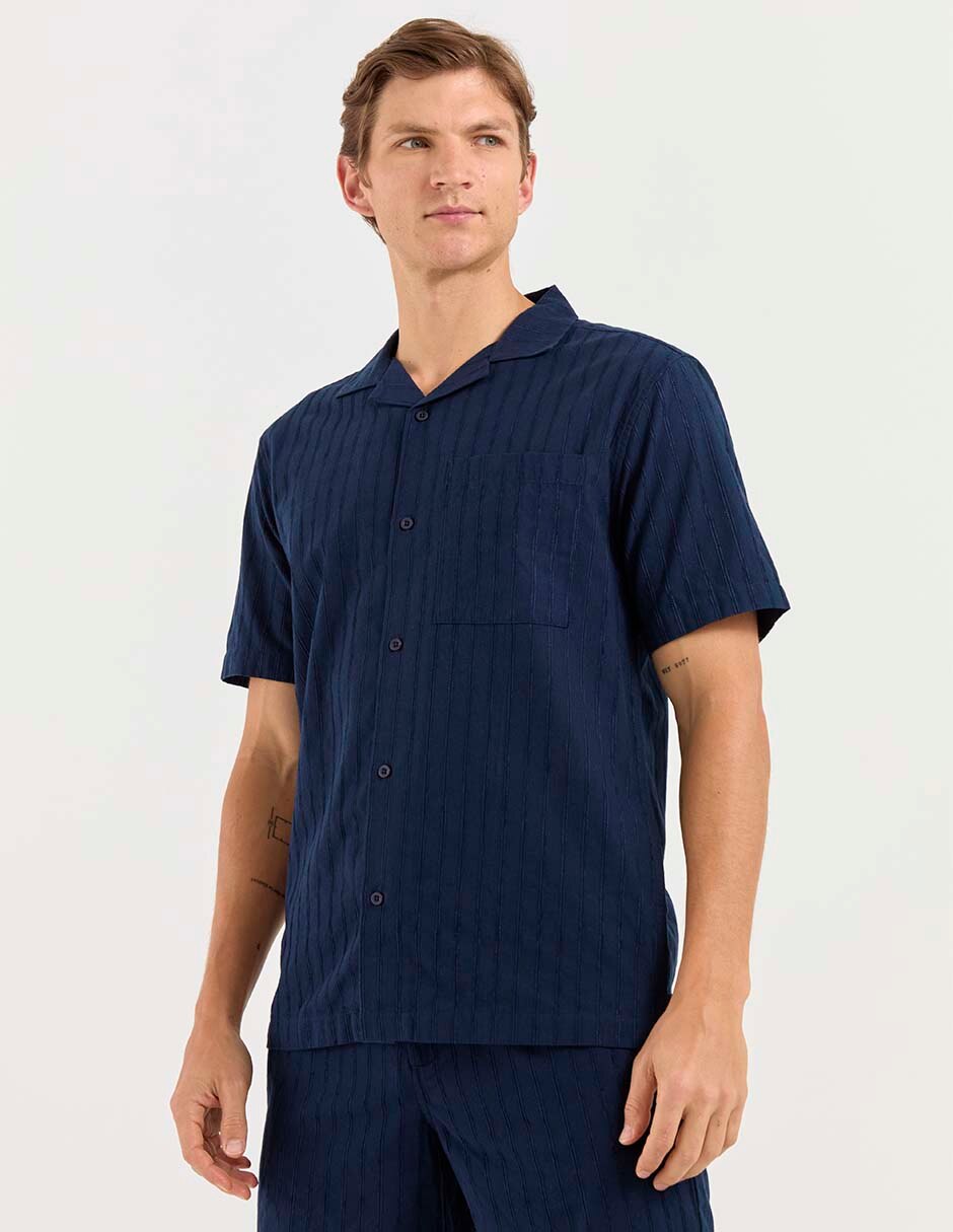 Camisa casual de algodón manga corta para hombre Camisa casual de algodón manga corta para hombre
