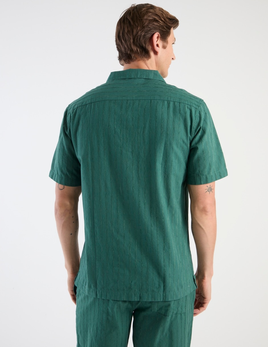Camisa casual de algodón manga corta para hombre 2