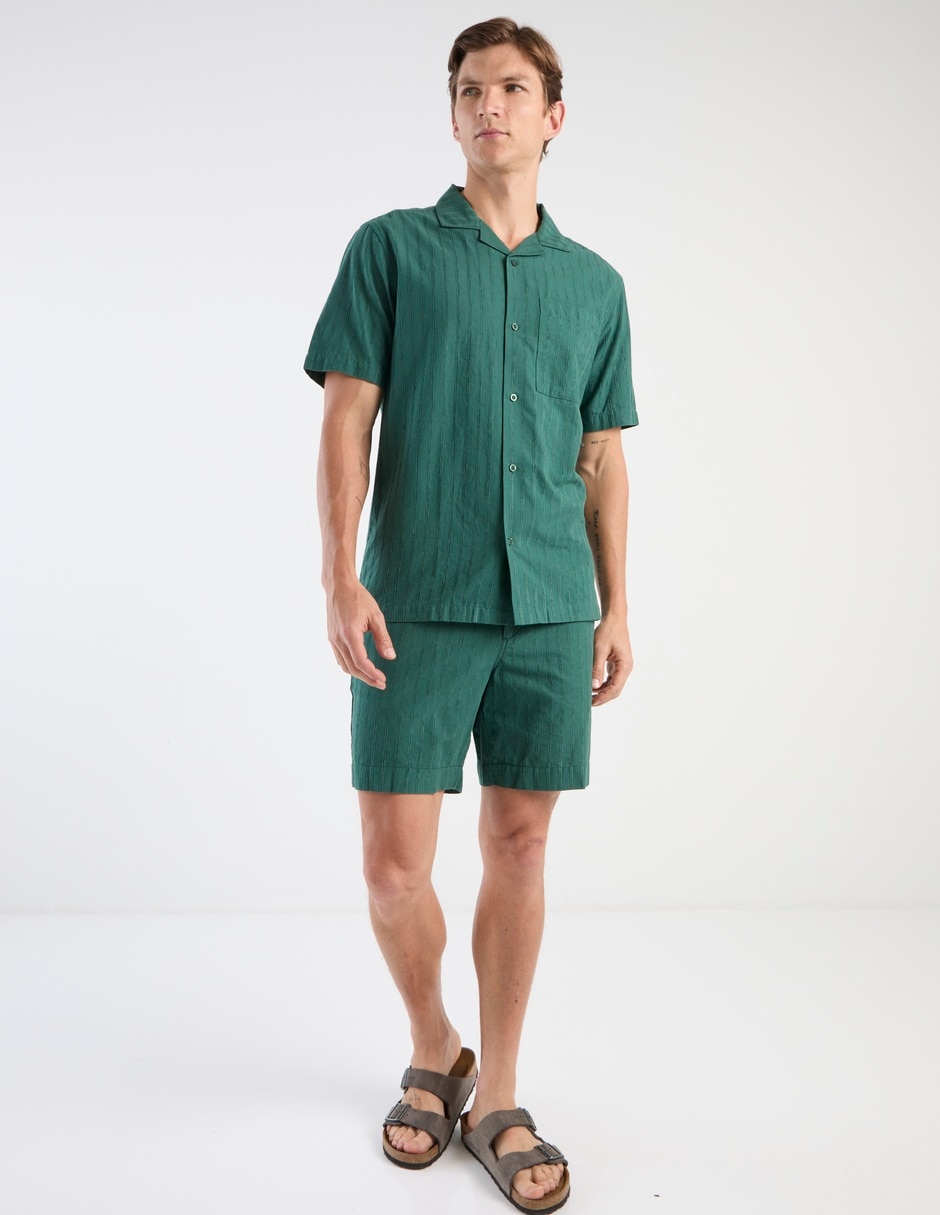 Camisa casual de algodón manga corta para hombre 3