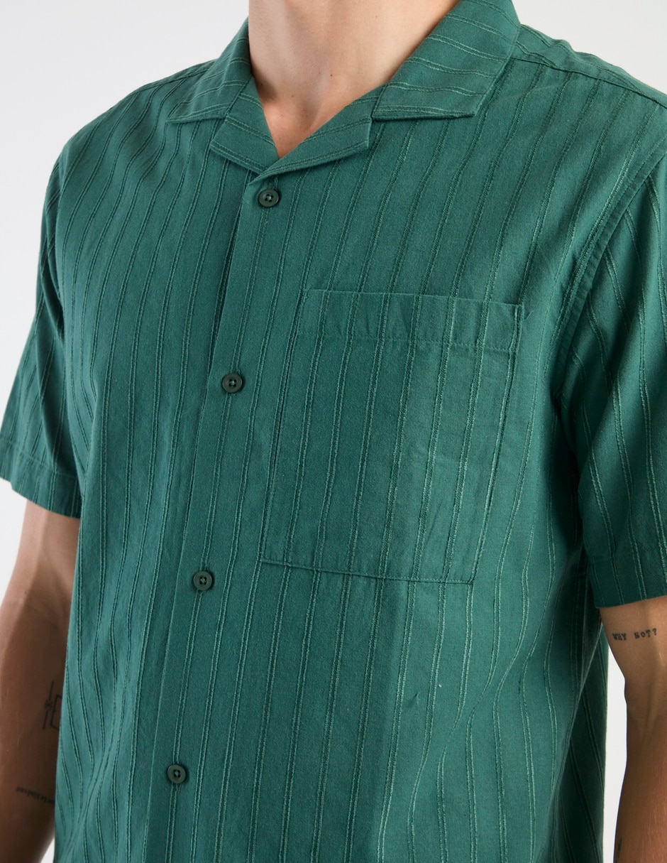 Camisa casual de algodón manga corta para hombre 4