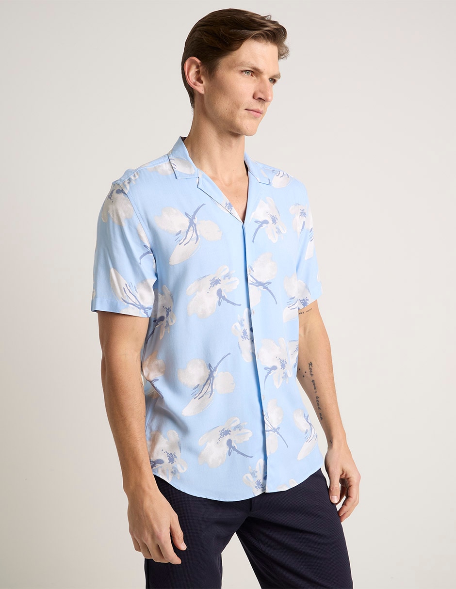 Camisa casual manga corta para hombre