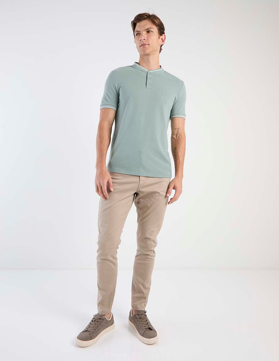 Playera Red Line cuello henley para hombre 3