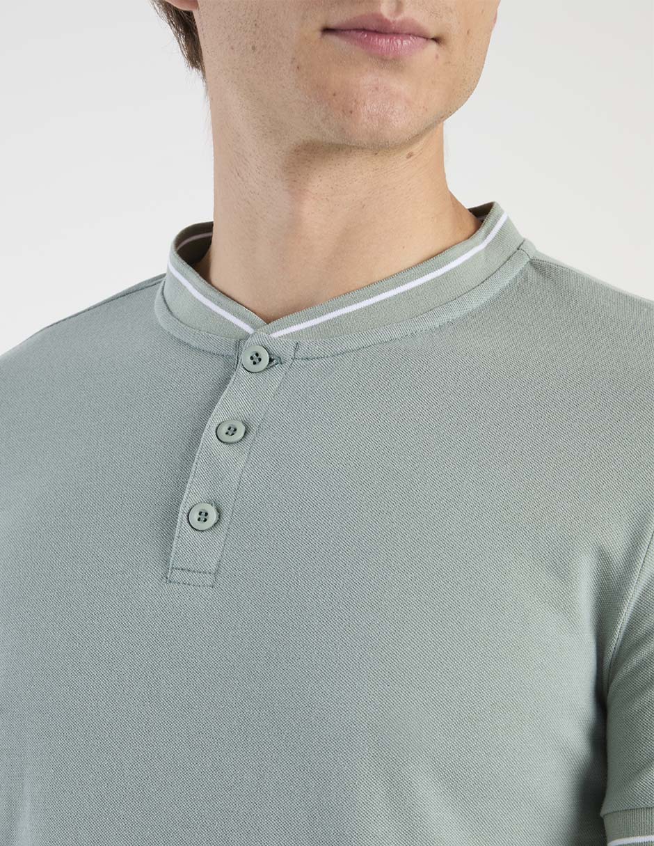 Playera Red Line cuello henley para hombre 4