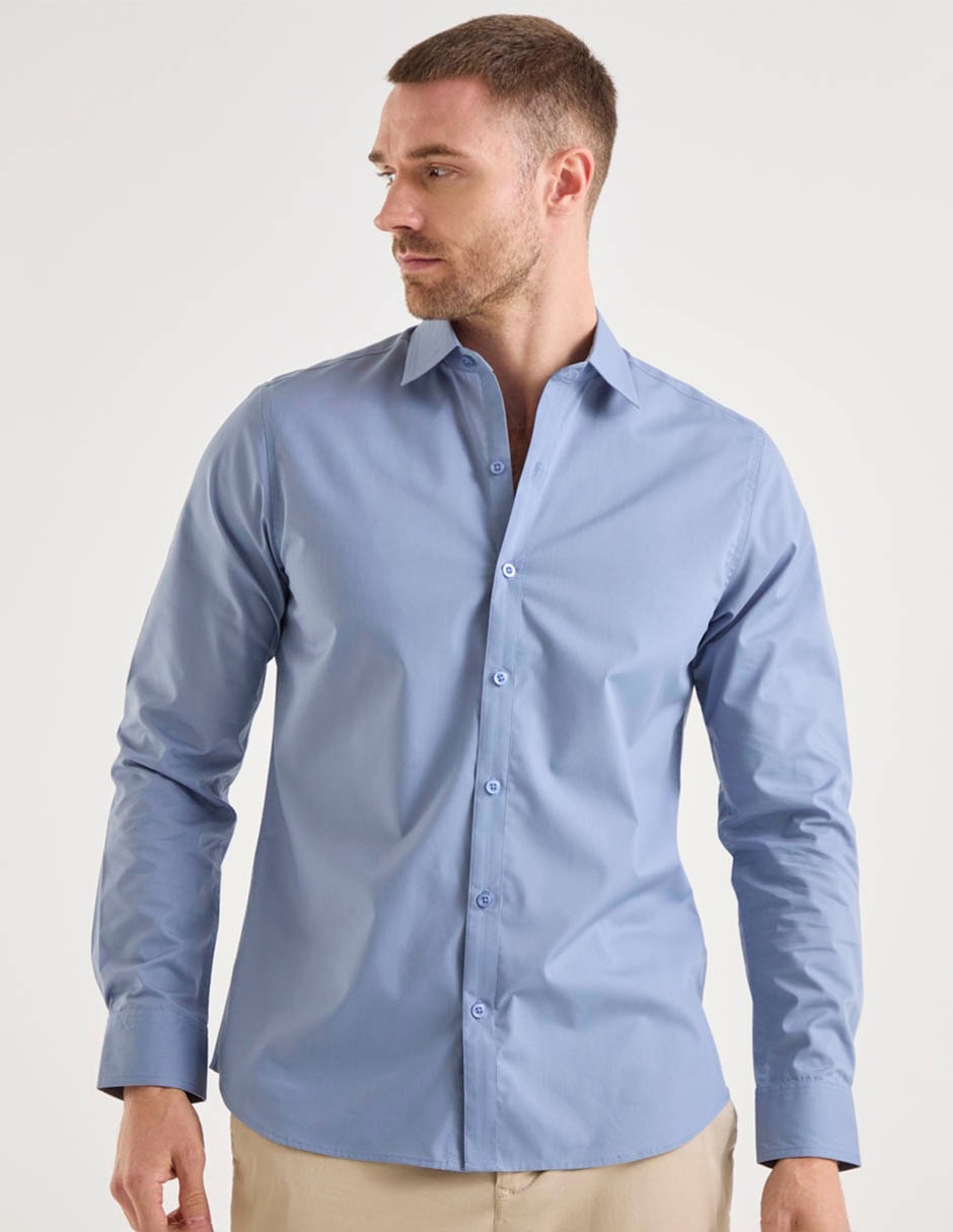 Camisa de vestir manga larga para hombre Camisa de vestir manga larga para hombre