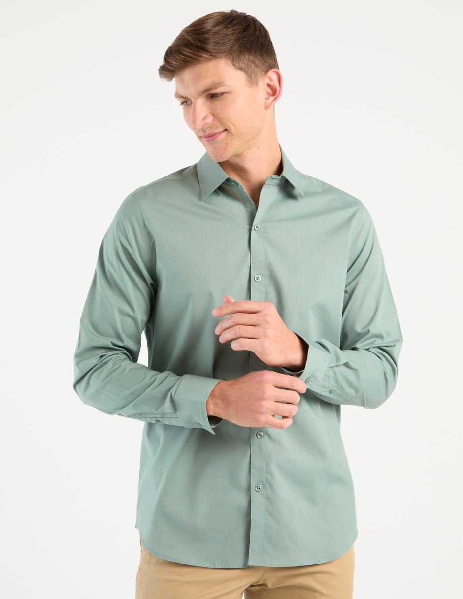 Camisa de vestir manga larga para hombre Camisa de vestir manga larga para hombre