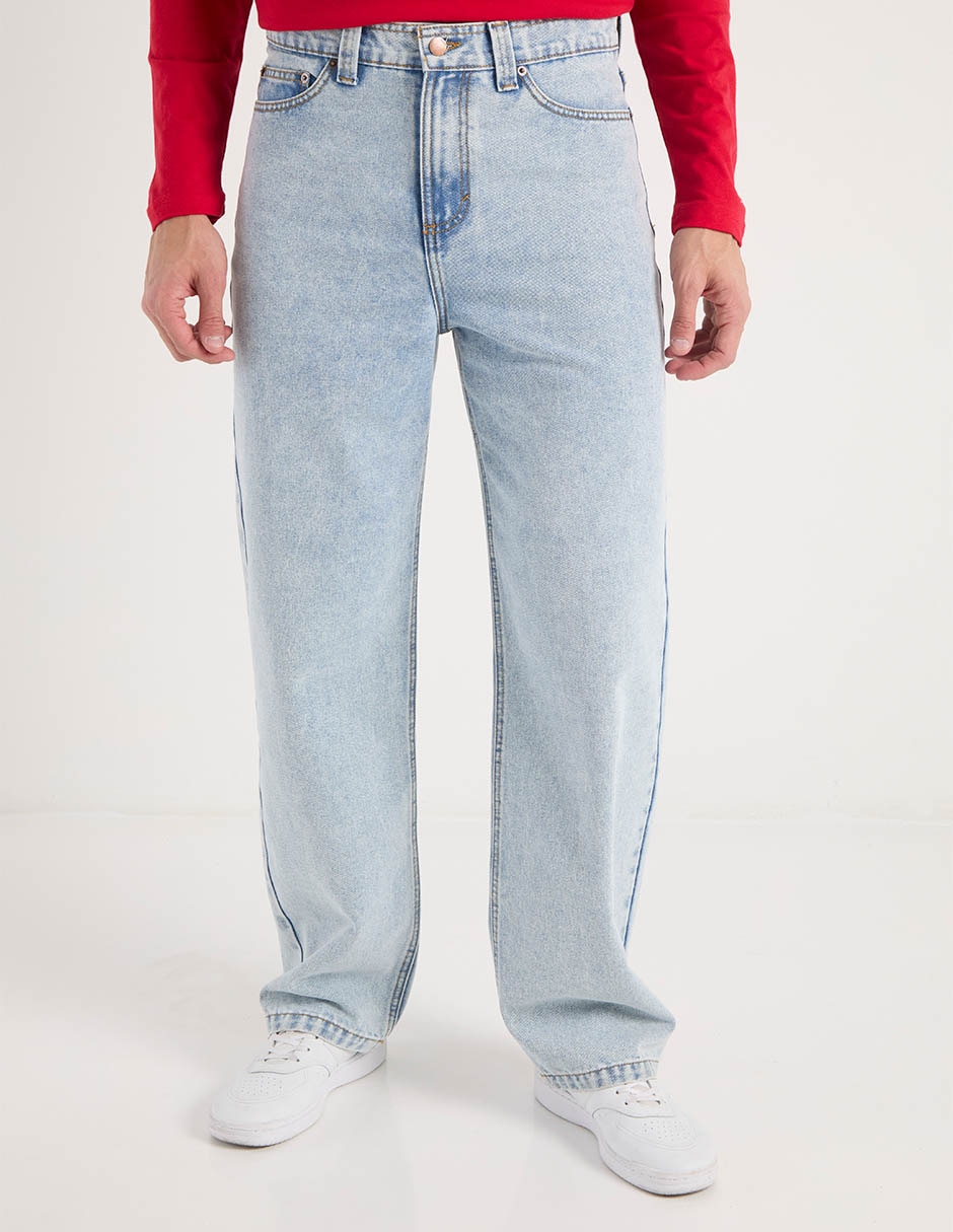 Jeans straight lavado claro para hombre Jeans straight lavado claro para hombre
