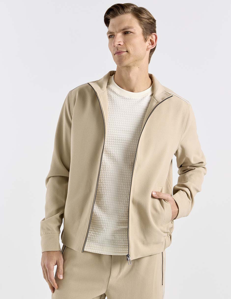 Chamarra casual con bolsillos para hombre