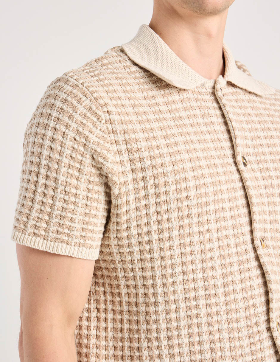 Camisa casual de algodón manga corta para hombre 9