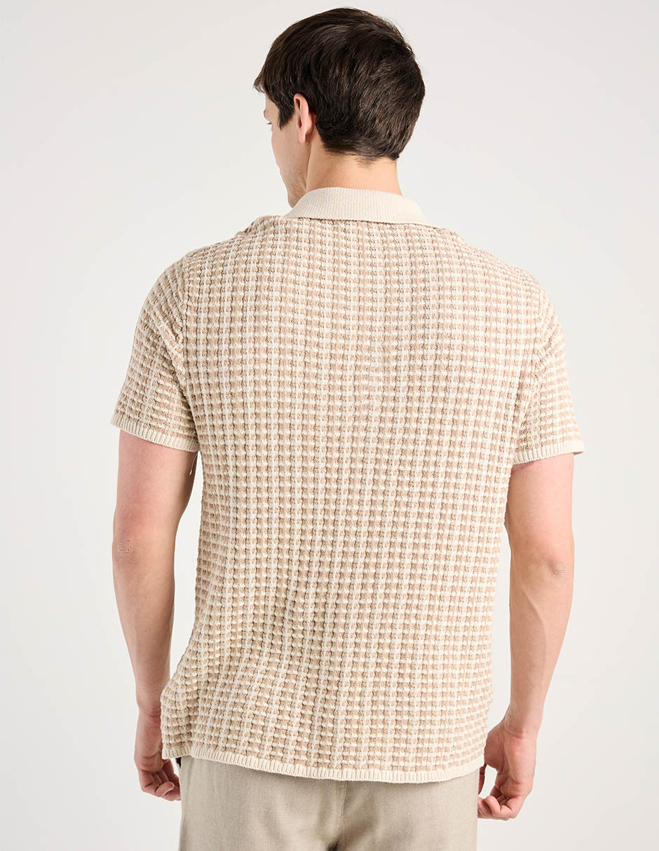 Camisa casual de algodón manga corta para hombre 11