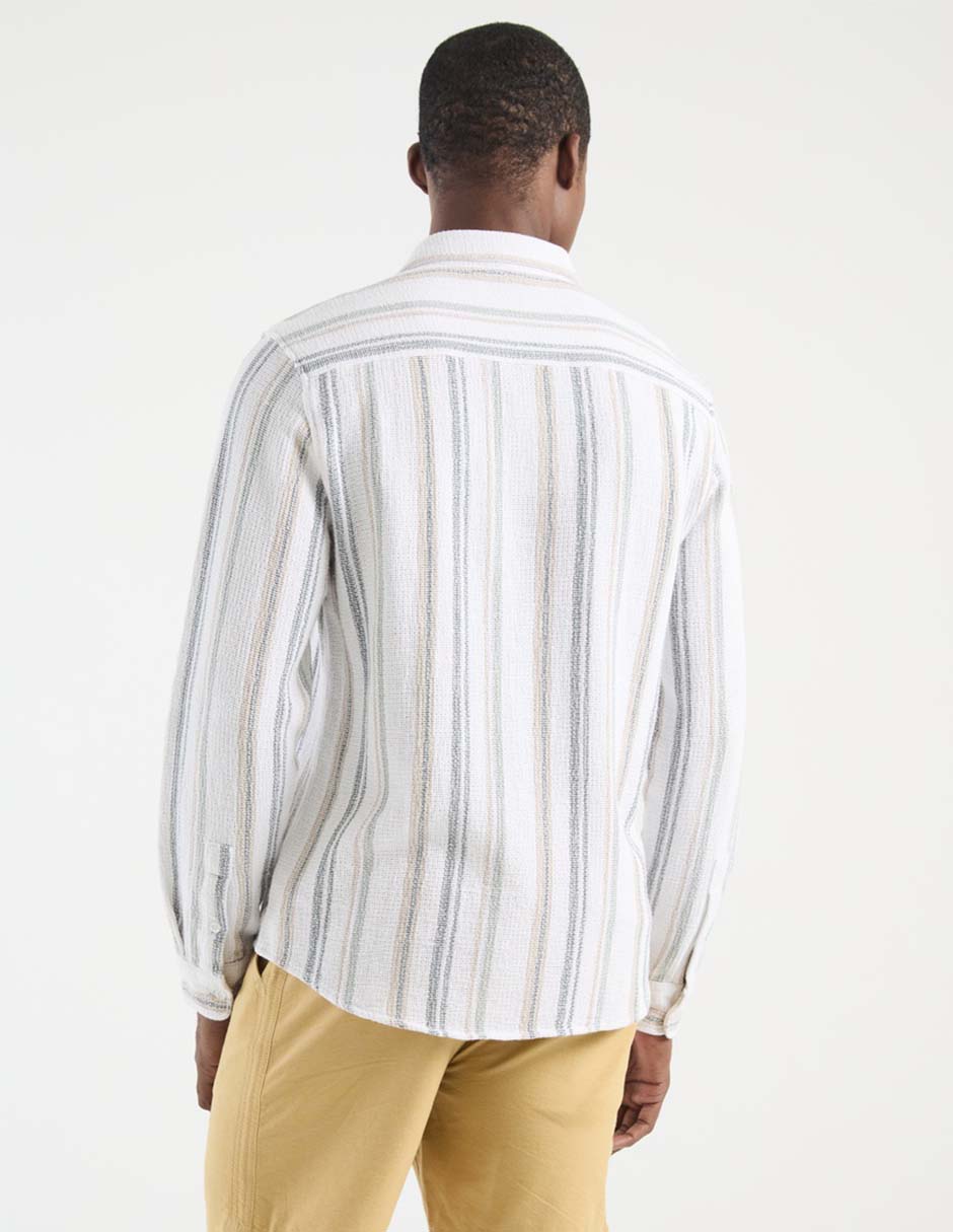 Camisa casual manga larga para hombre 2