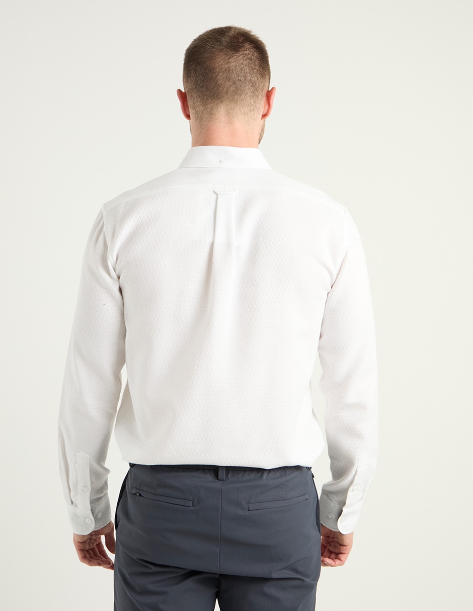 Camisa de vestir de algodón manga larga para hombre 6